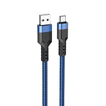 Кабель USB - Type-C Hoco U110 (повр. уп.) 18W 120см 3A  (blue)