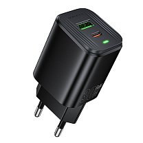 Адаптер Сетевой Borofone BAS85A USB/Type-C 30W (black)