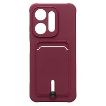 Чехол-накладка - SC304 с картхолдером для "Xiaomi Redmi 17C 5G" (bordo) (246579)